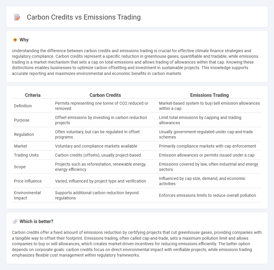 Carbon Credits vs Emissions Trading in Finance
