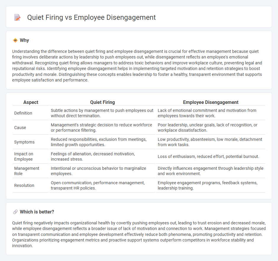 Quiet Firing vs Employee Disengagement in Management