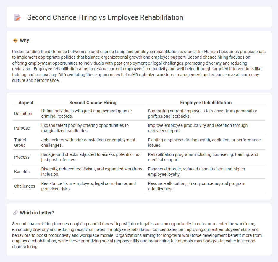 Second Chance Hiring vs Employee Rehabilitation in Human Resources