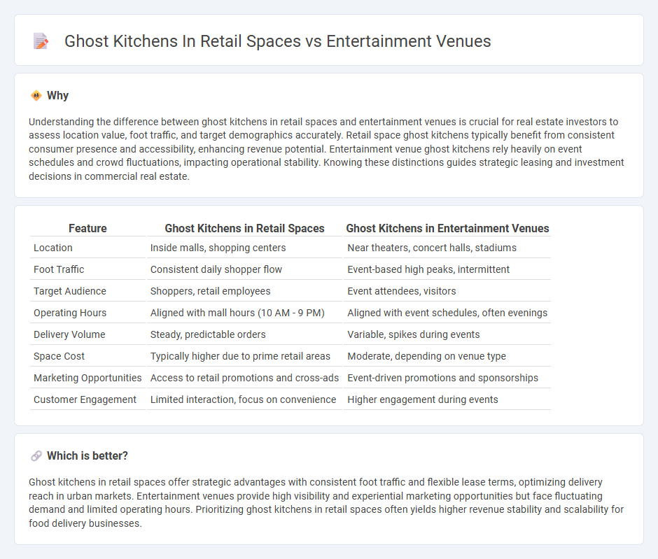 Ghost Kitchens In Retail Spaces vs Entertainment Venues in Real Estate