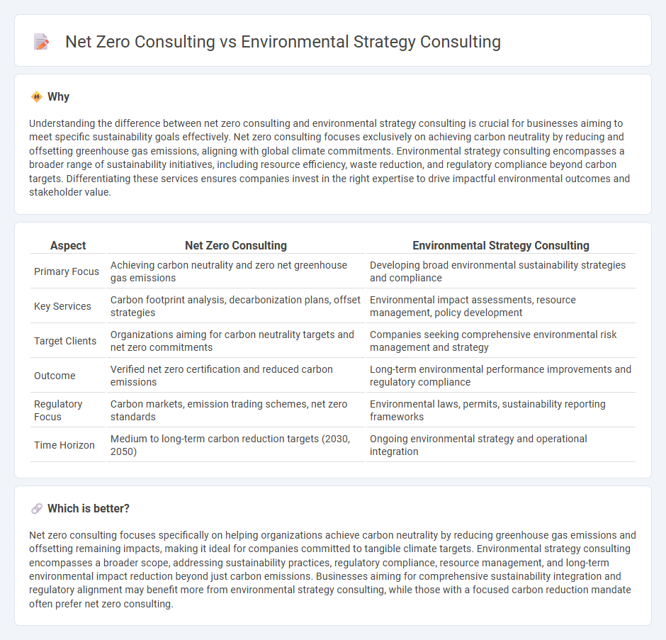 Net Zero Consulting vs Environmental Strategy Consulting in Consulting