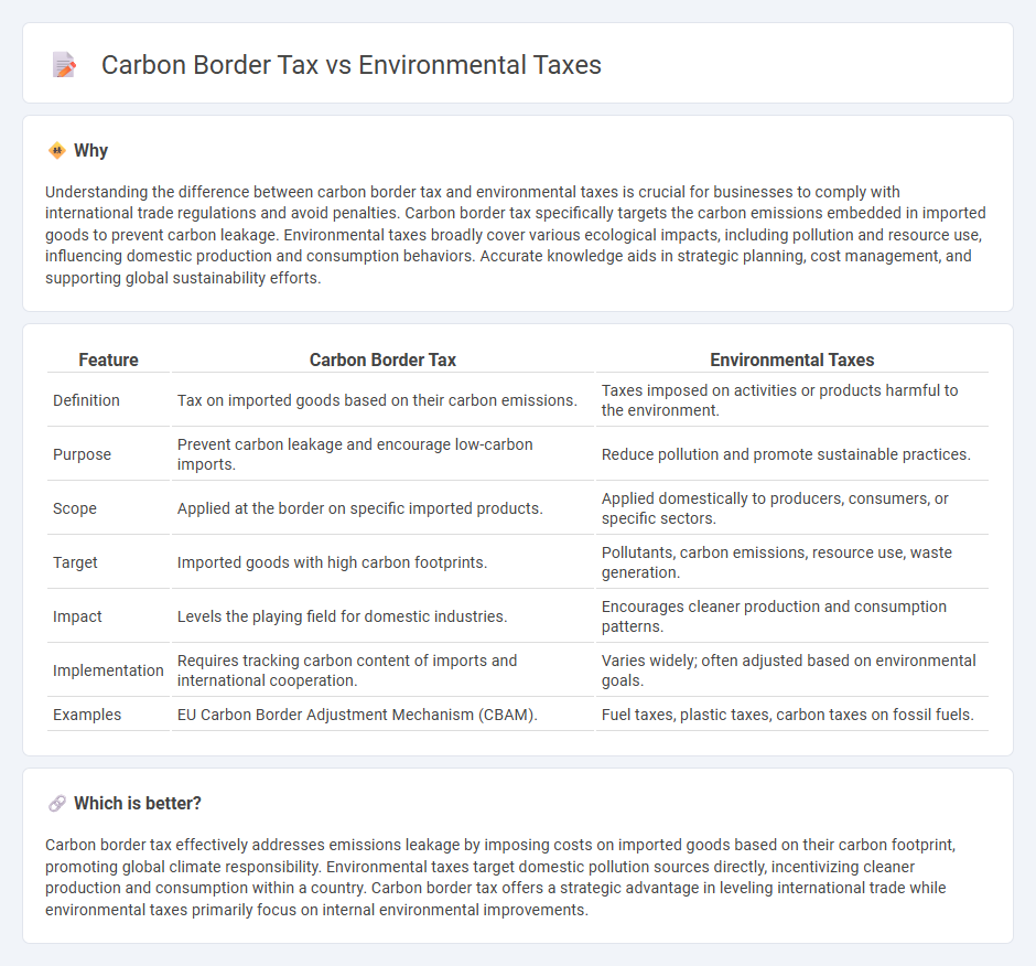 Carbon Border Tax vs Environmental Taxes in Economy