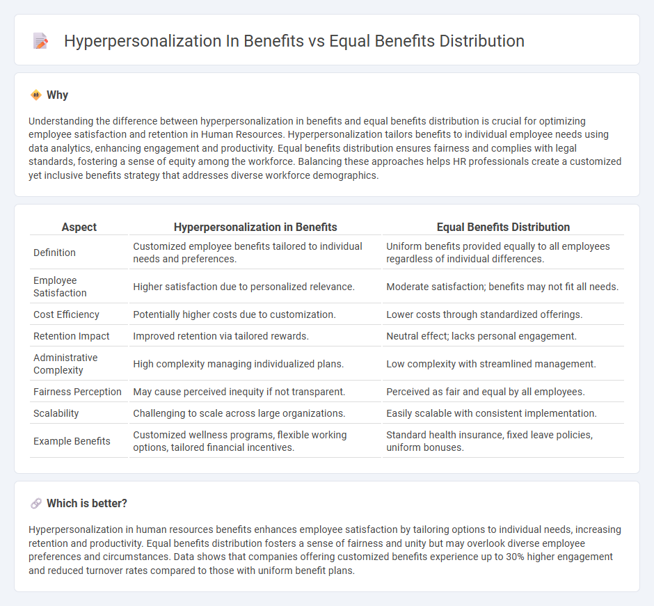 Hyperpersonalization In Benefits vs Equal Benefits Distribution in Human Resources
