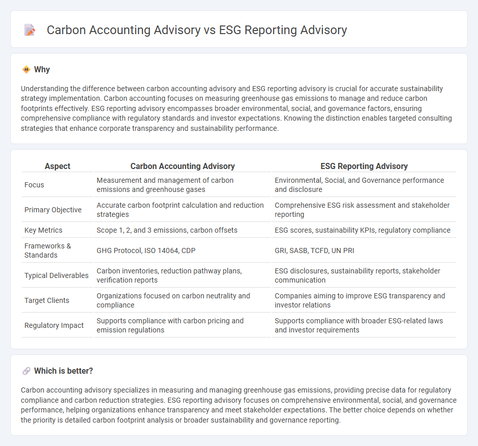 Carbon Accounting Advisory vs Esg Reporting Advisory in Consulting