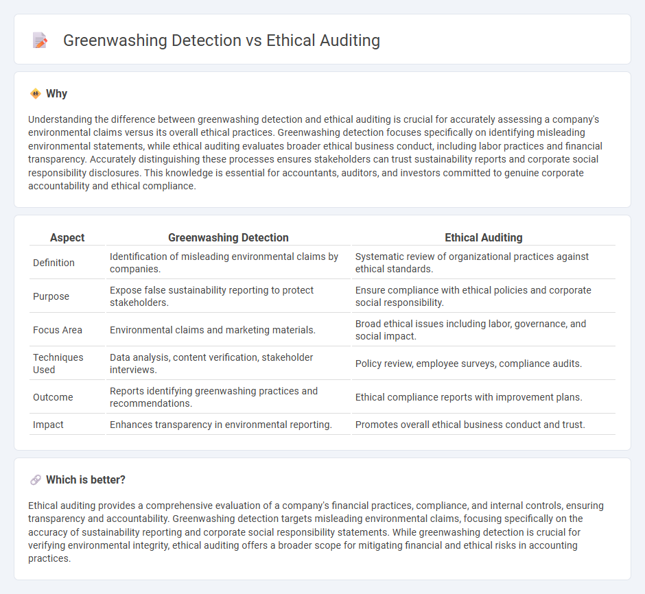 Greenwashing Detection vs Ethical Auditing in Accounting