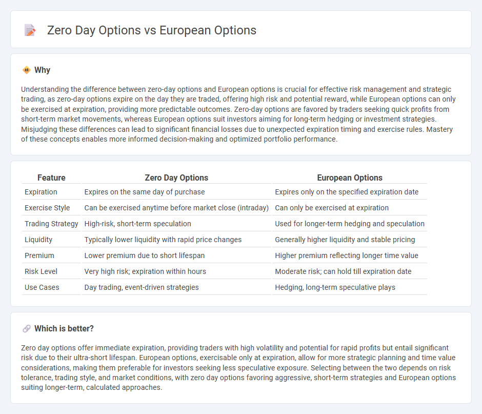 Zero Day Options vs European Options in Finance