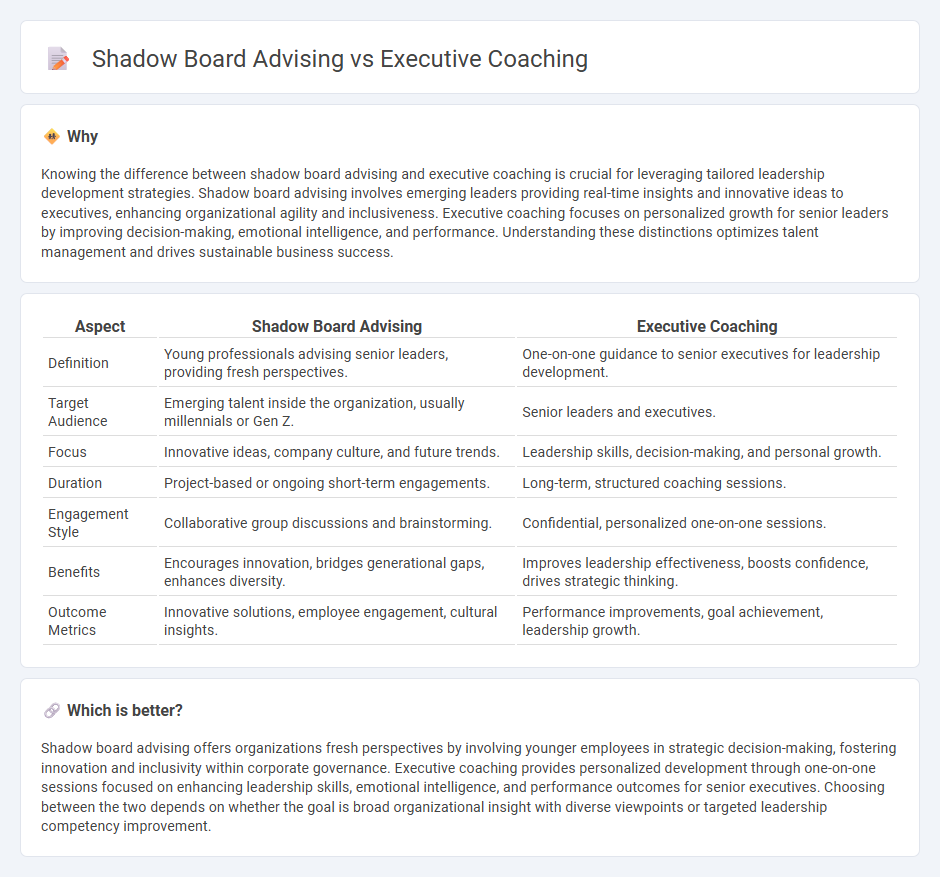 Shadow Board Advising vs Executive Coaching in Consulting