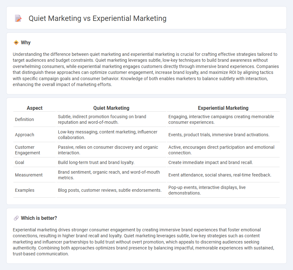 Quiet Marketing vs Experiential Marketing in Marketing