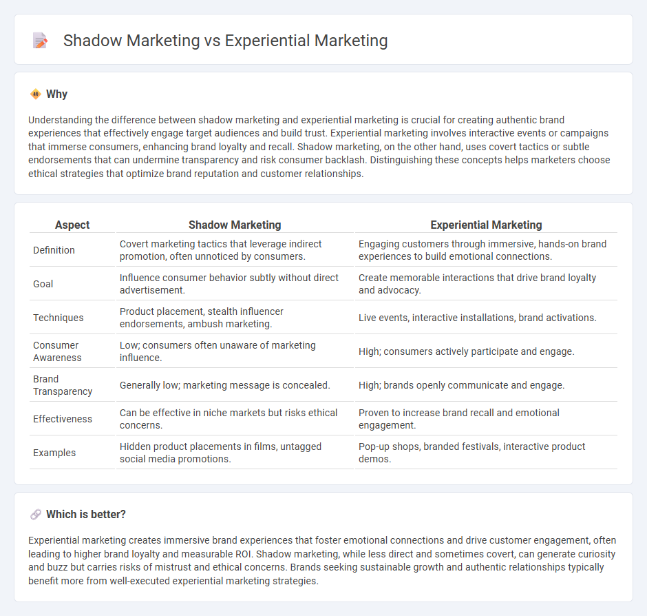 Shadow Marketing vs Experiential Marketing in Marketing