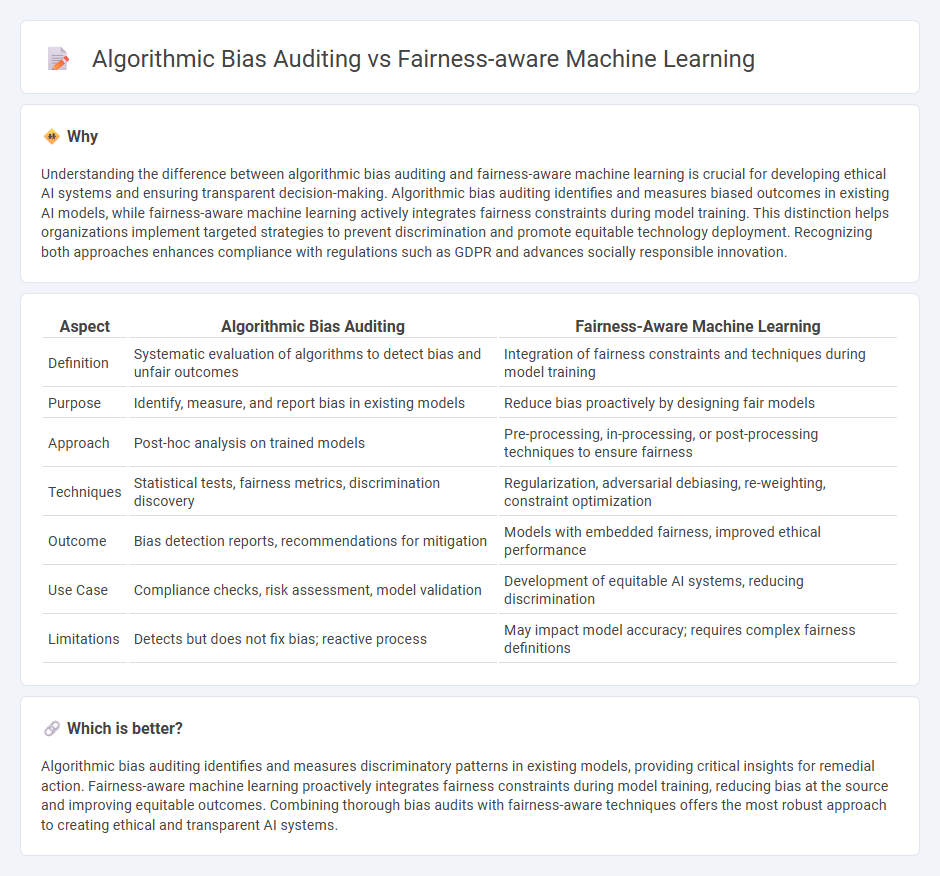 Algorithmic Bias Auditing vs Fairness-Aware Machine Learning in Technology