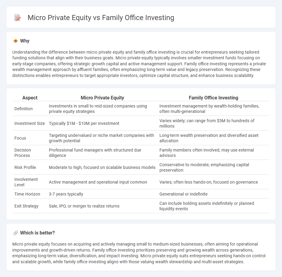 Micro Private Equity vs Family Office Investing in Entrepreneurship