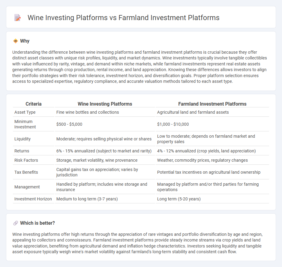Wine Investing Platforms vs Farmland Investment Platforms in Investment