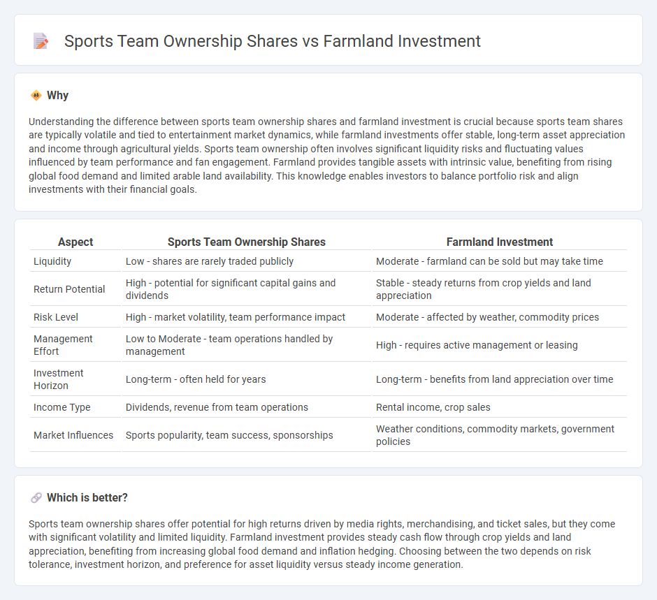 Sports Team Ownership Shares vs Farmland Investment in Investment