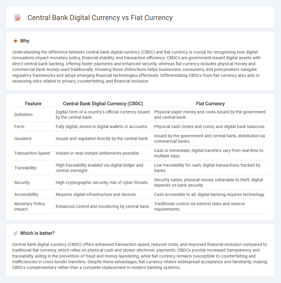 Central Bank Digital Currency vs Fiat Currency in Banking
