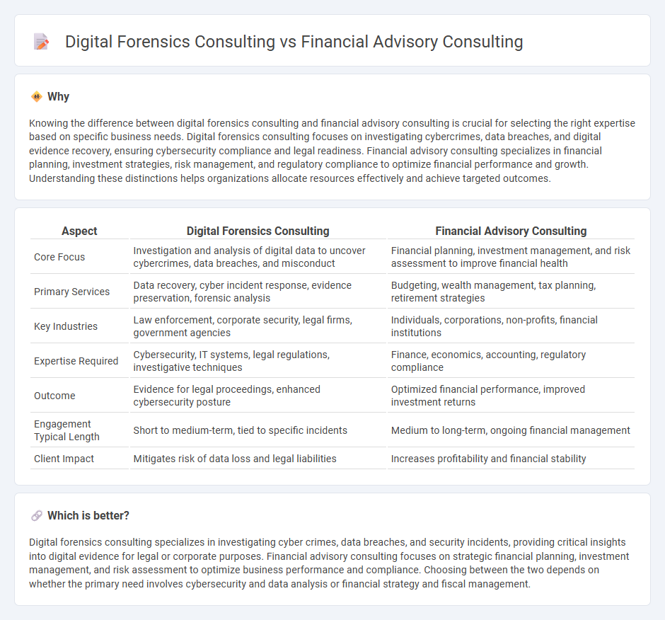 Digital Forensics Consulting vs Financial Advisory Consulting in Consulting