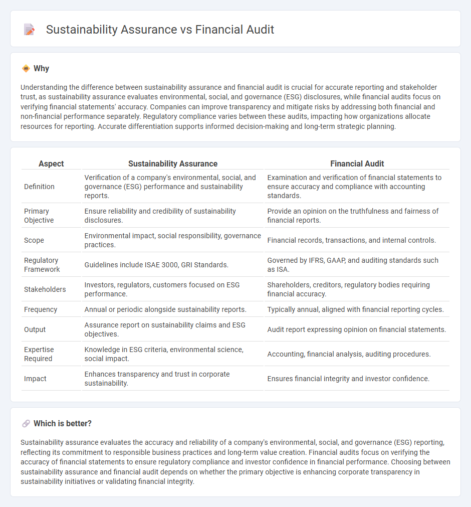 Sustainability Assurance vs Financial Audit in Accounting