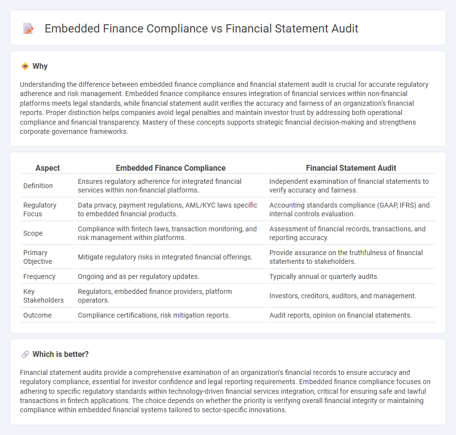 Embedded Finance Compliance vs Financial Statement Audit in Accounting