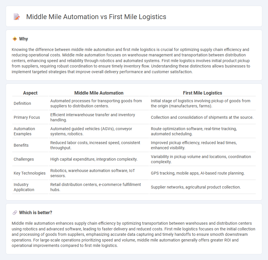 Middle Mile Automation vs First Mile Logistics in Logistics