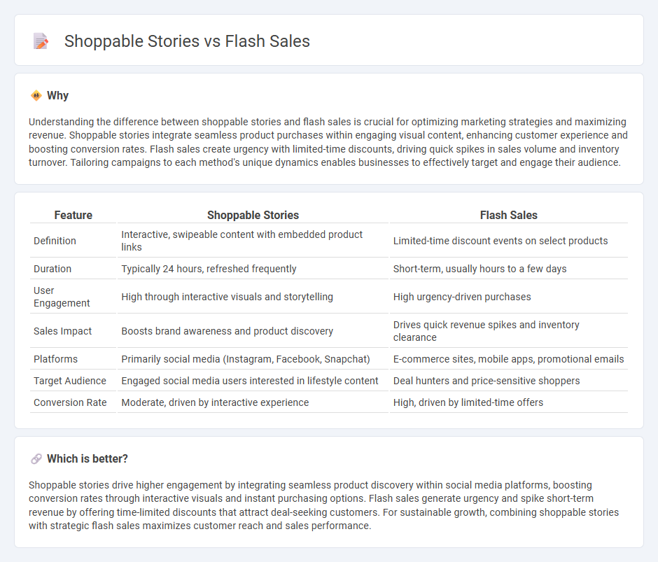 Shoppable Stories vs Flash Sales in Sales