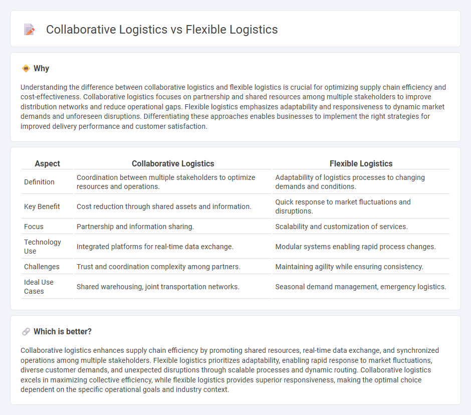 Collaborative Logistics vs Flexible Logistics in Logistics