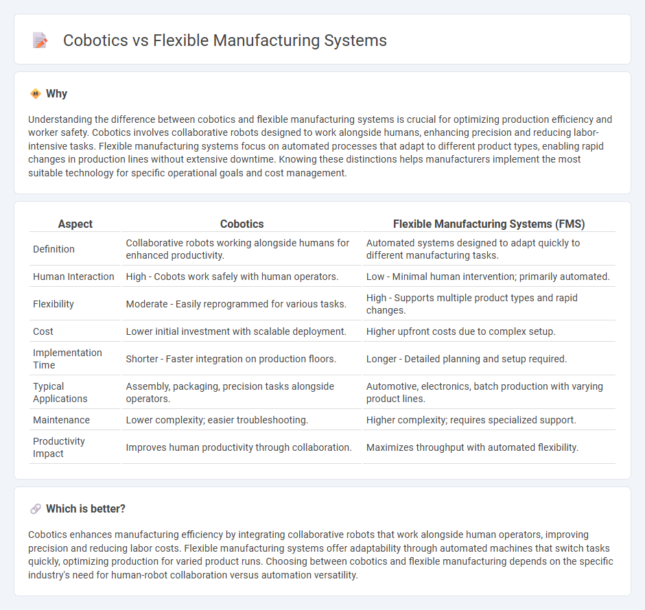 Cobotics vs Flexible Manufacturing Systems in Manufacturing