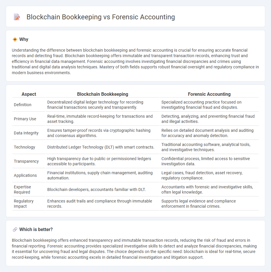 Blockchain Bookkeeping vs Forensic Accounting in Accounting