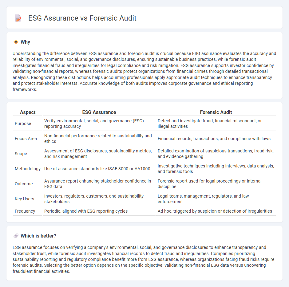 Esg Assurance vs Forensic Audit in Accounting