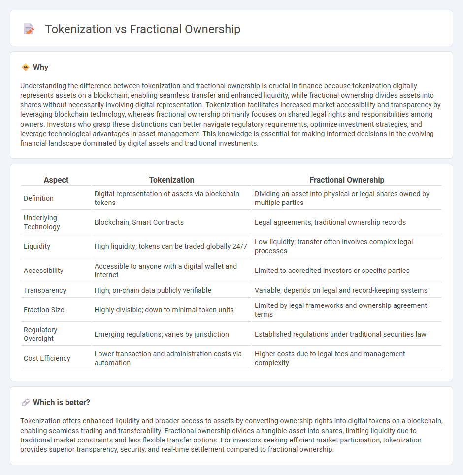 Tokenization vs Fractional Ownership in Finance