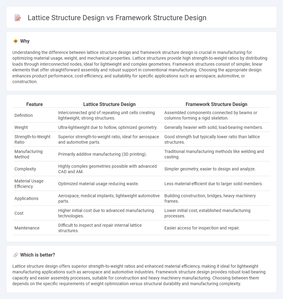 Lattice Structure Design vs Framework Structure Design in Manufacturing