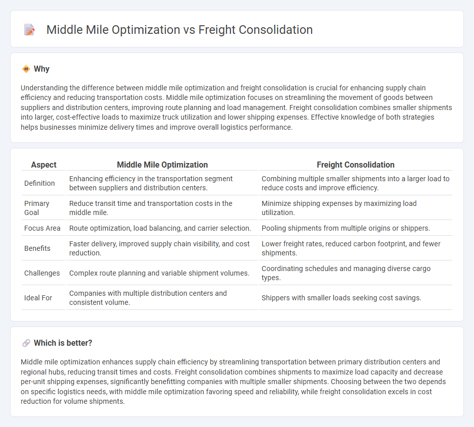 Middle Mile Optimization vs Freight Consolidation in Logistics
