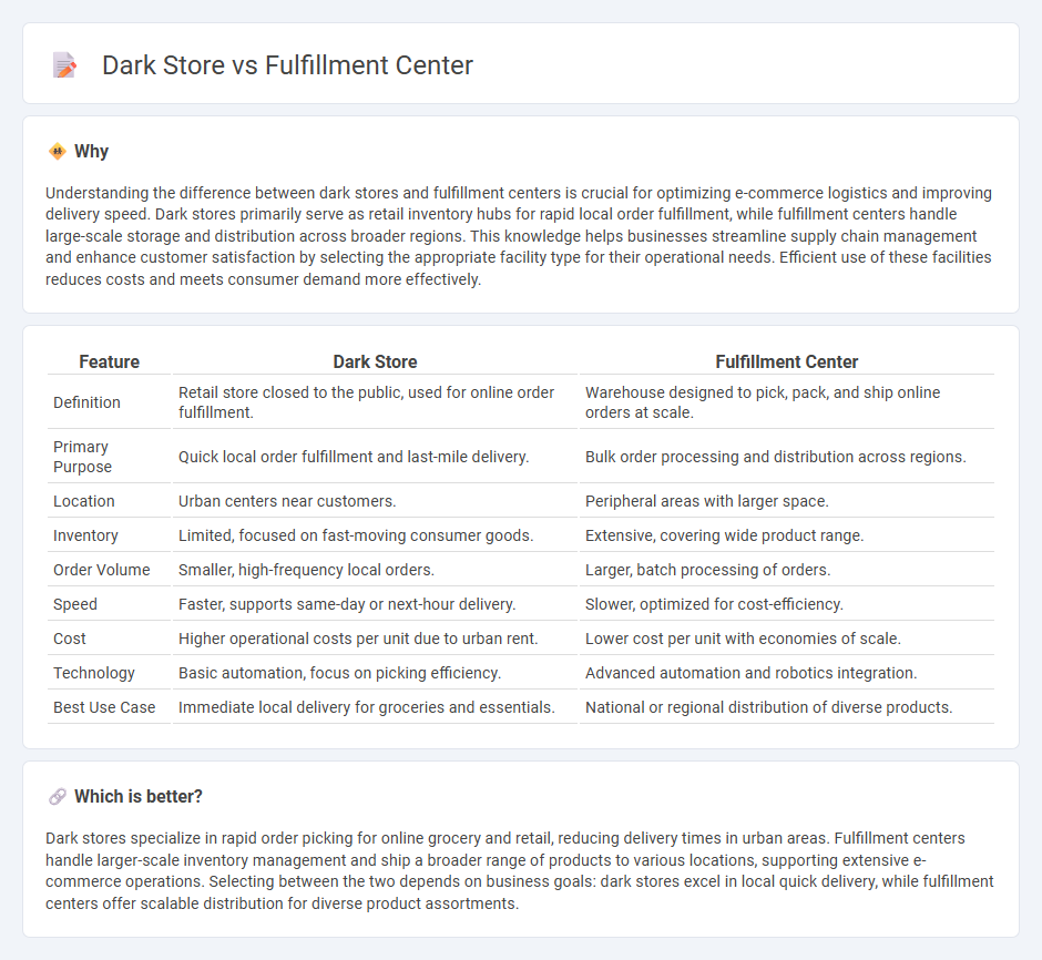 Dark Store vs Fulfillment Center in Commerce