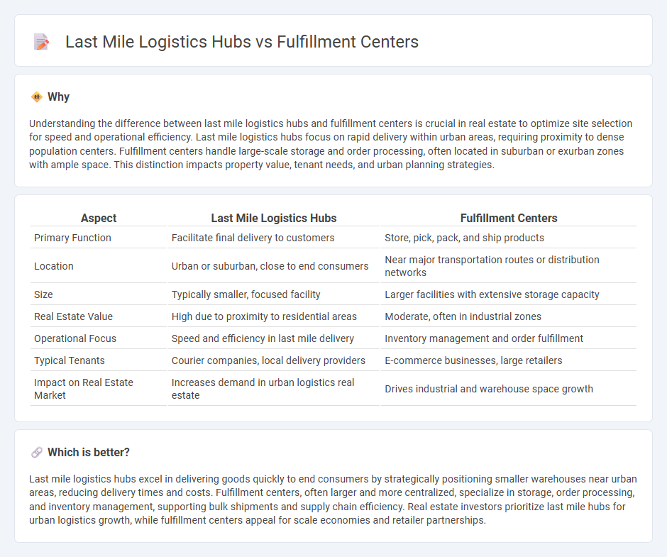 Last Mile Logistics Hubs vs Fulfillment Centers in Real Estate