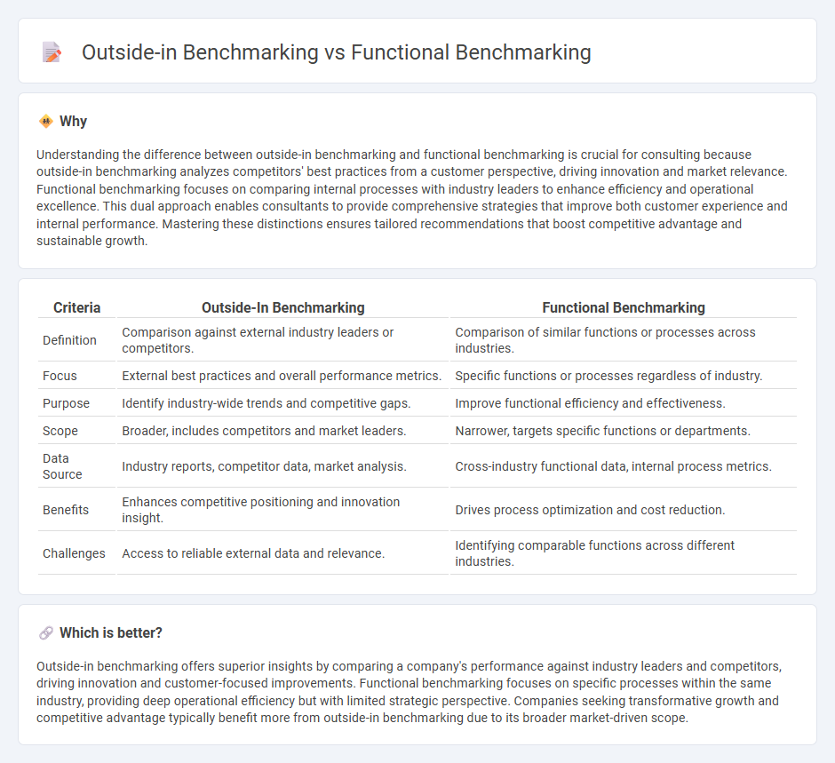 Outside-In Benchmarking vs Functional Benchmarking in Consulting