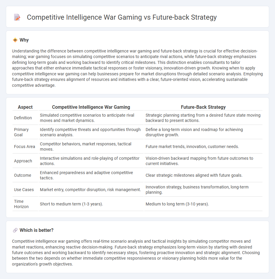 Competitive Intelligence War Gaming vs Future-Back Strategy in Consulting
