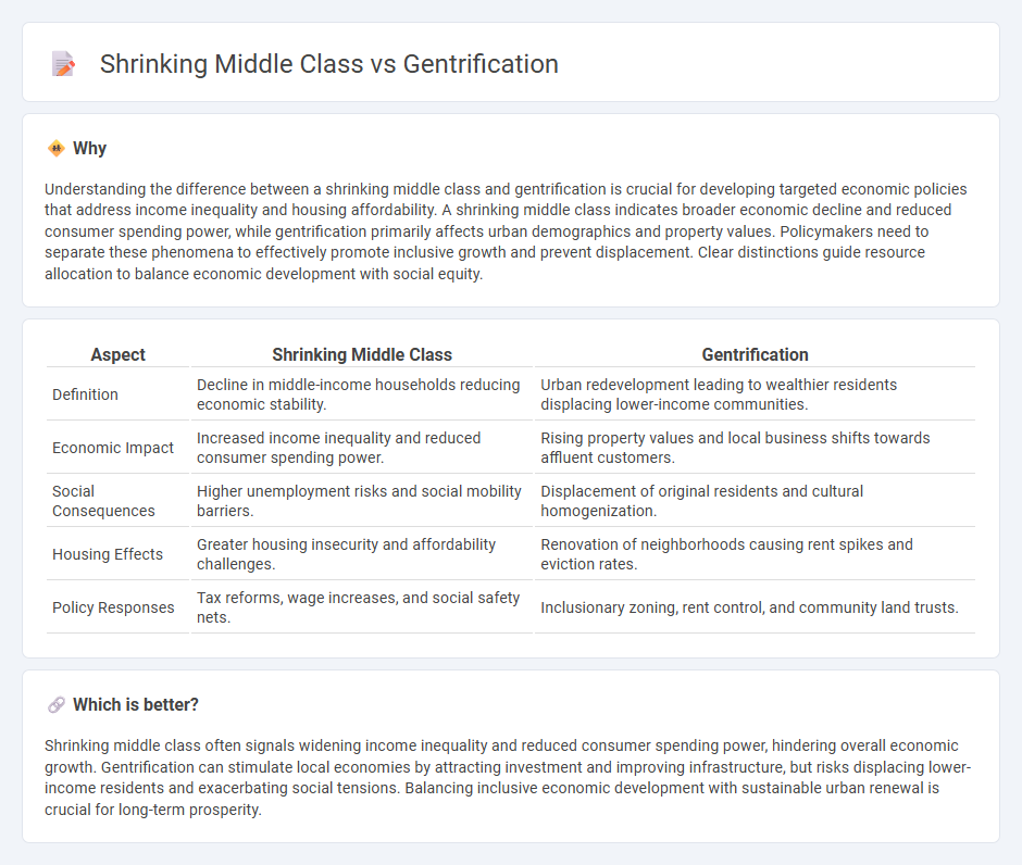 Shrinking Middle Class vs Gentrification in Economy