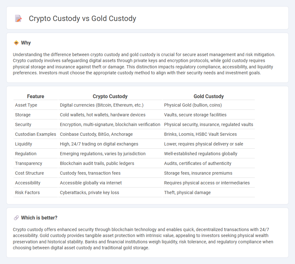 Crypto Custody vs Gold Custody in Banking