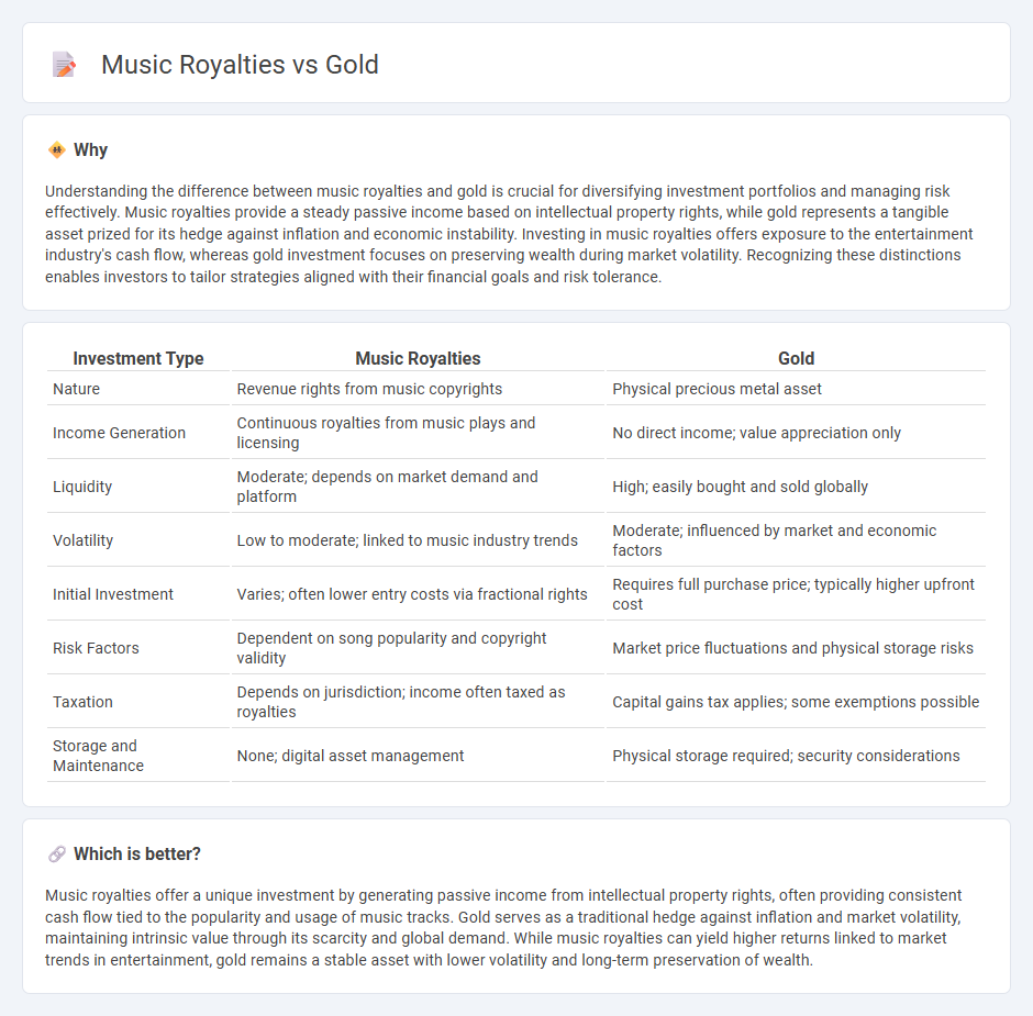 Music Royalties vs Gold in Investment