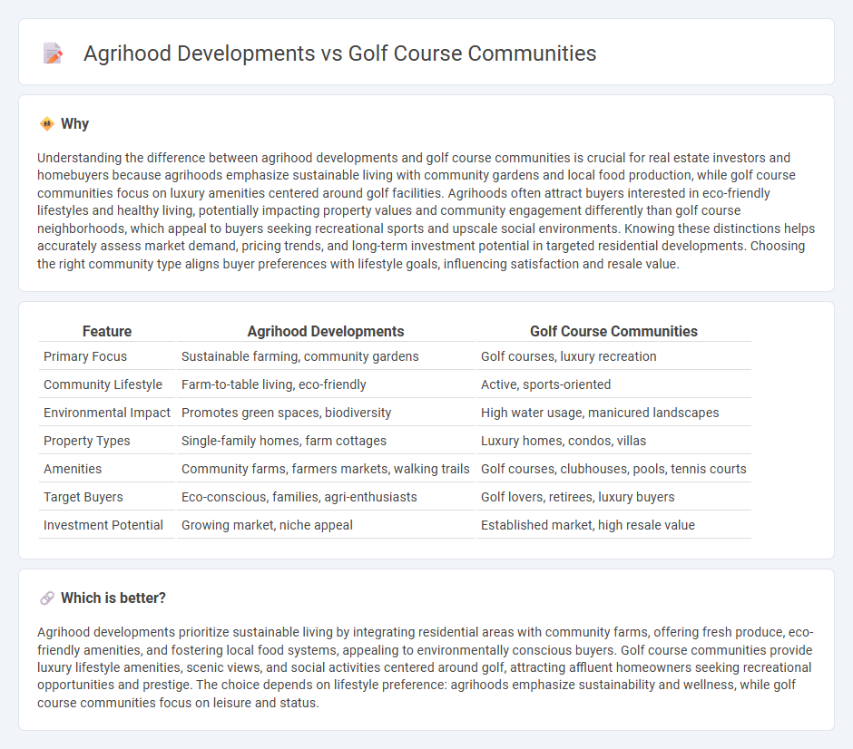 Agrihood Developments vs Golf Course Communities in Real Estate