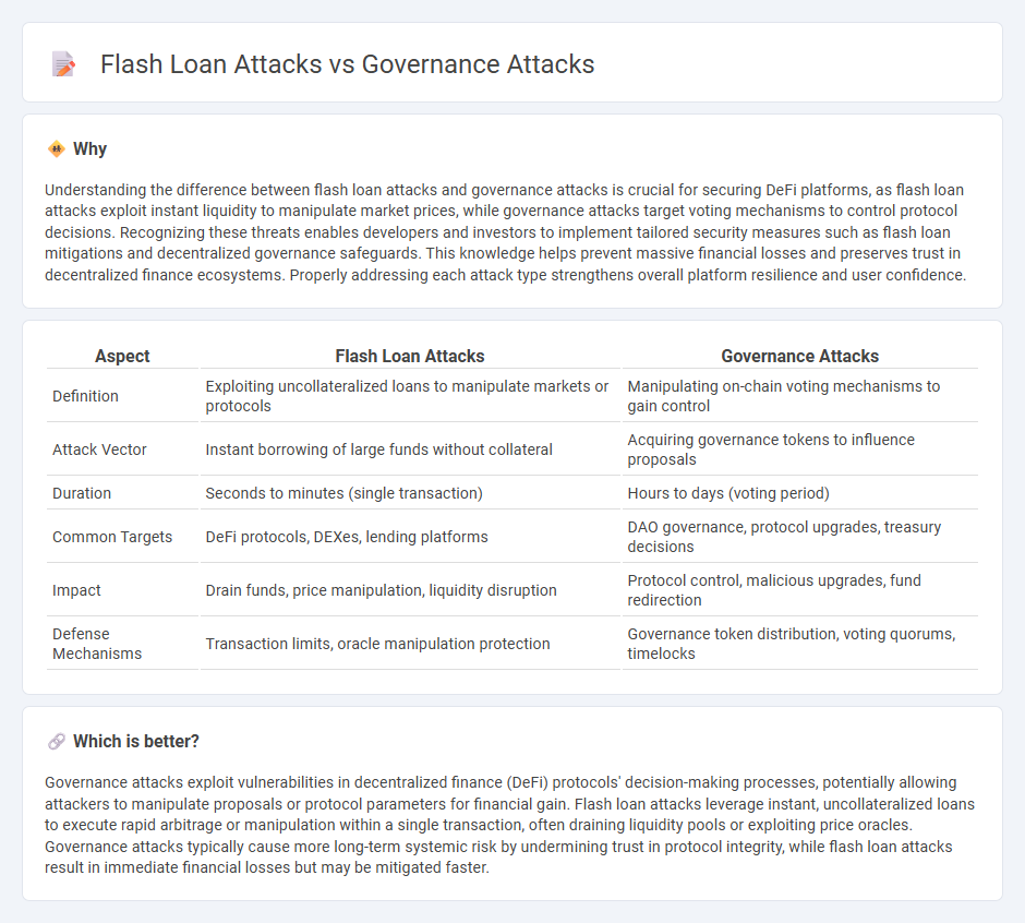Flash Loan Attacks vs Governance Attacks in Finance