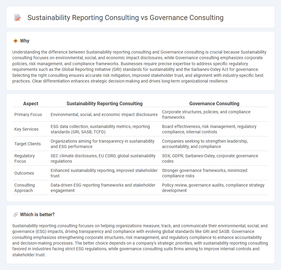 Sustainability Reporting Consulting vs Governance Consulting in Consulting