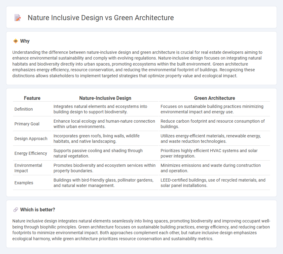 Nature Inclusive Design vs Green Architecture in Real Estate
