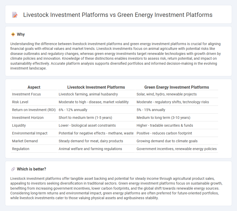 Livestock Investment Platforms vs Green Energy Investment Platforms in Investment