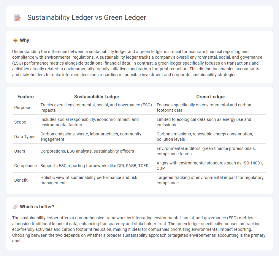 Sustainability Ledger vs Green Ledger in Accounting