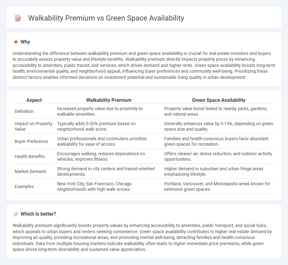 Walkability Premium vs Green Space Availability in Real Estate