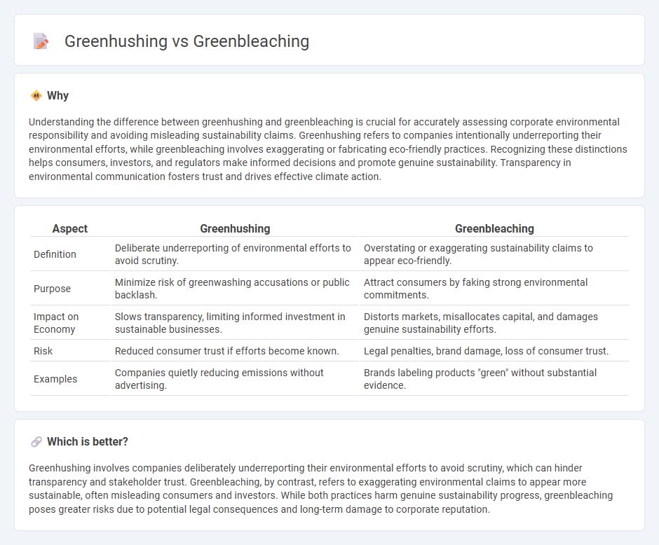 Greenhushing vs Greenbleaching in Economy