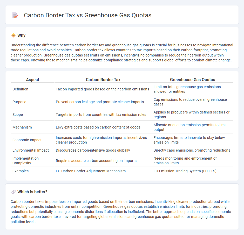Carbon Border Tax vs Greenhouse Gas Quotas in Economy