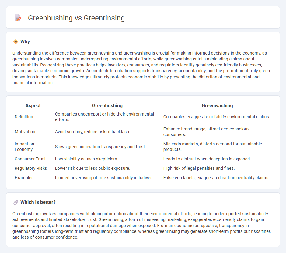Greenhushing vs Greenrinsing in Economy