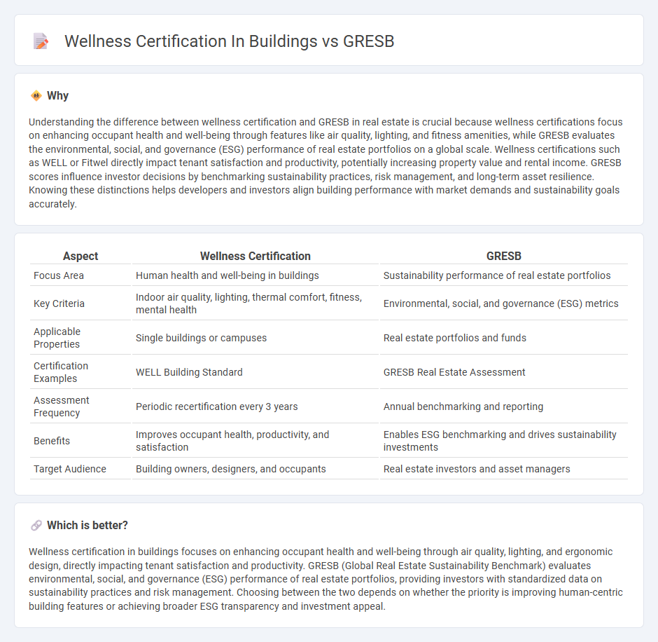 Wellness Certification In Buildings vs Gresb in Real Estate