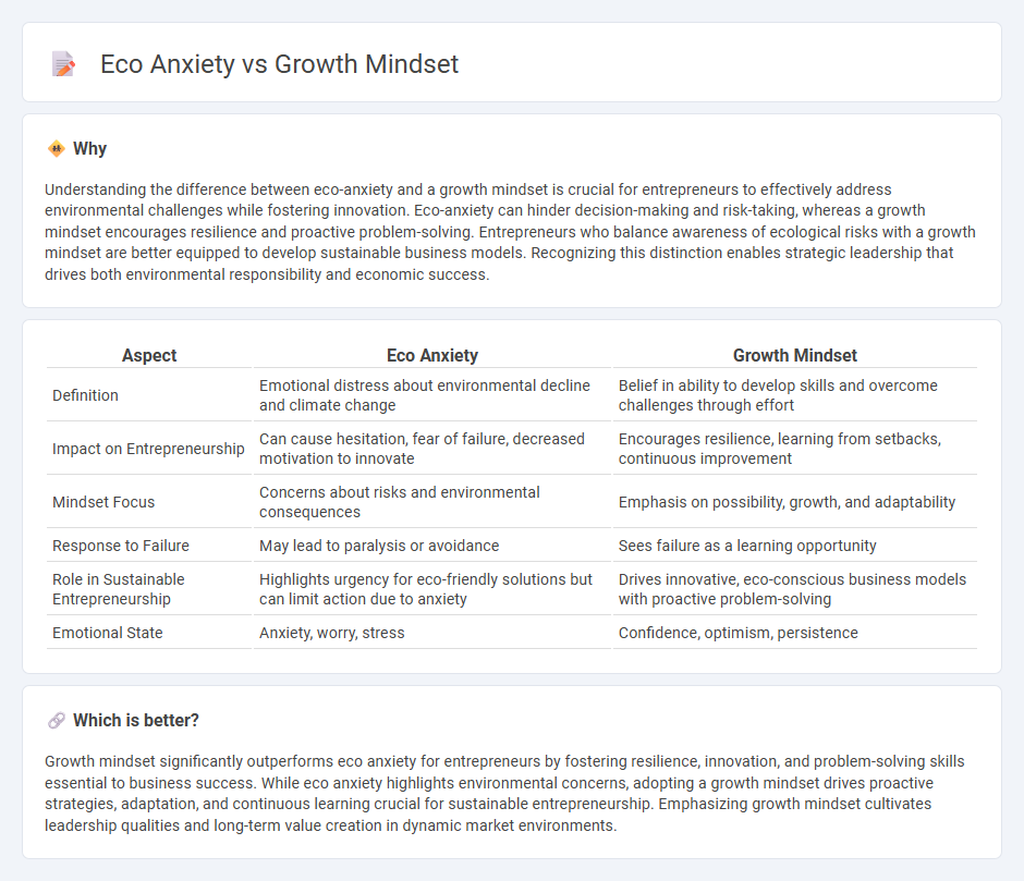 Eco Anxiety vs Growth Mindset in Entrepreneurship