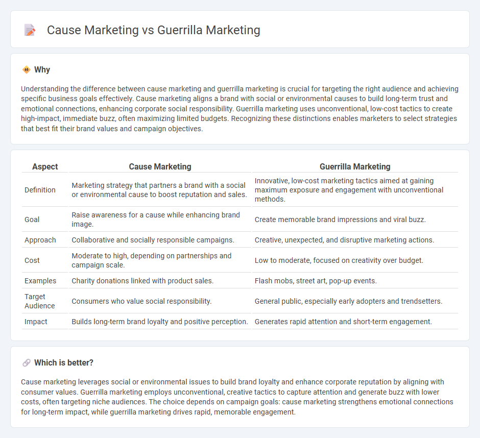 Cause Marketing vs Guerrilla Marketing in Marketing